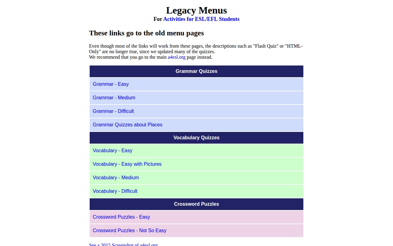 Capture d’écran de Activities for ESL Students (a4esl) (4 sur 4)