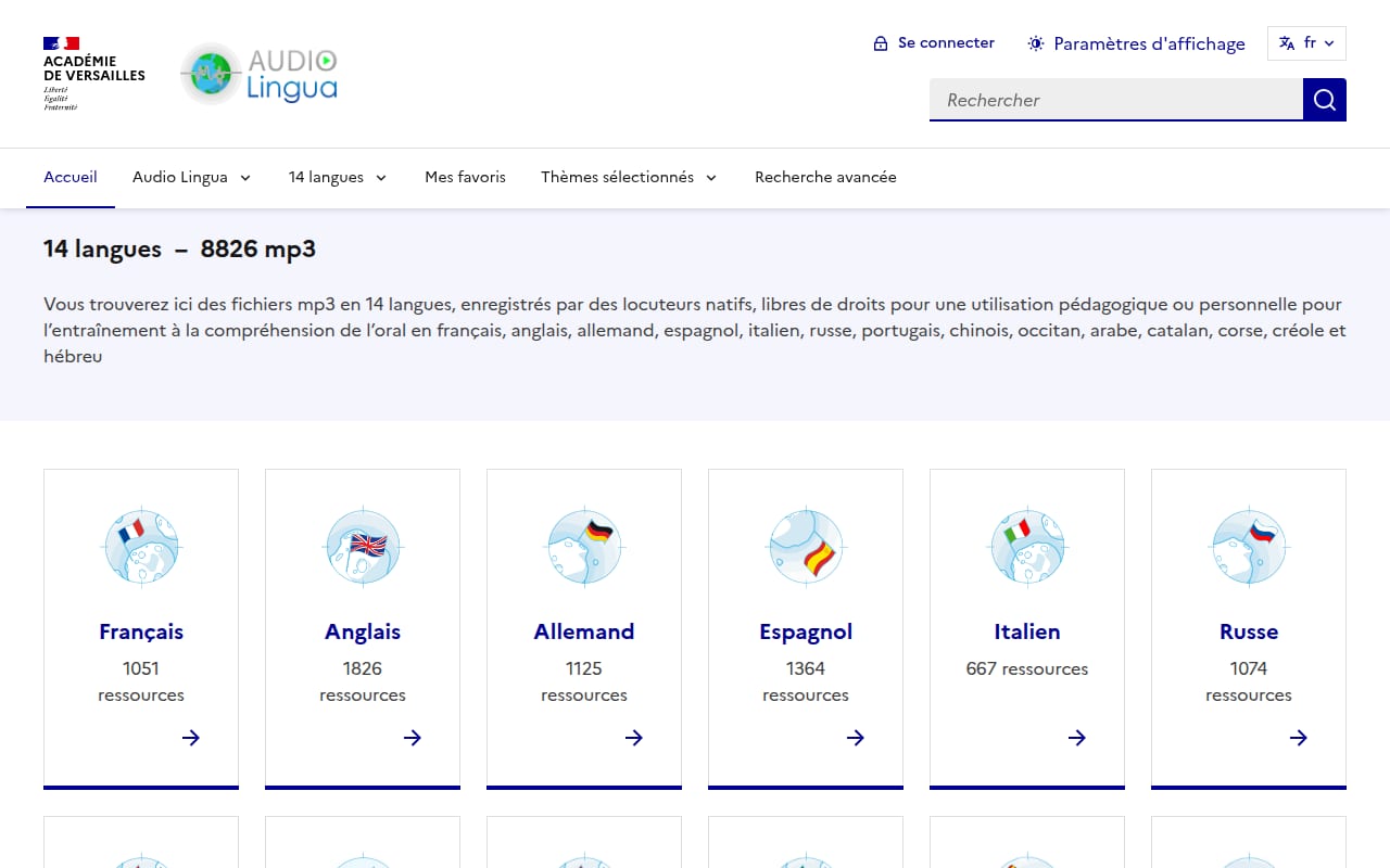 Capture d’écran de Audio Lingua (1 sur 4)