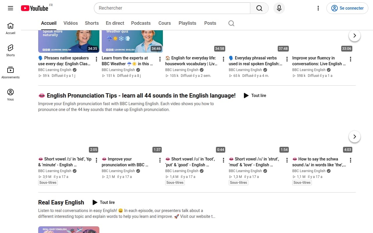 Capture d’écran de BBC Learning English (YouTube) (3 sur 4)
