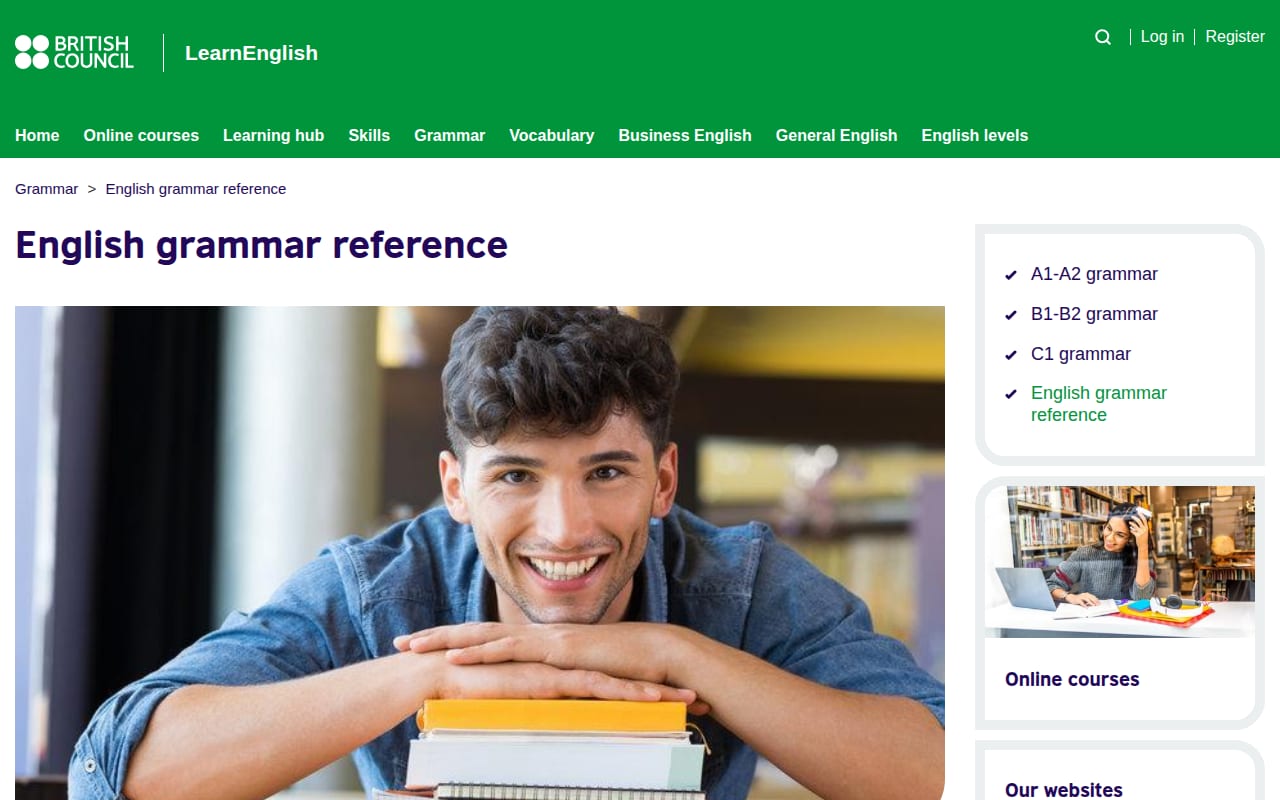 Capture d’écran de British Council – Grammar (4 sur 4)