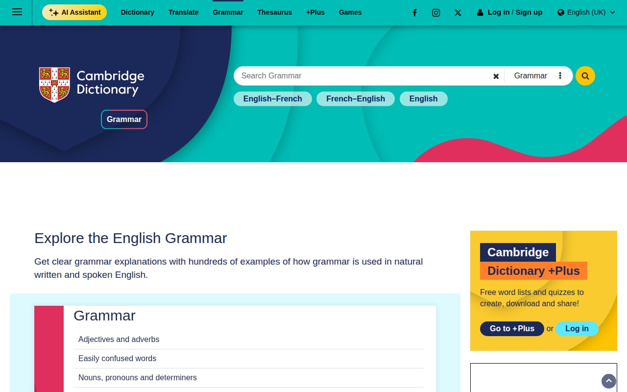 Capture d’écran de Cambridge – English Grammar Today (1 sur 1)
