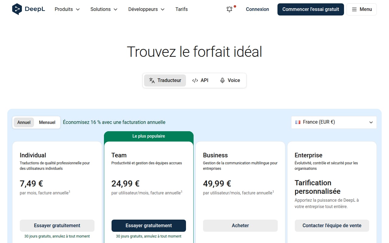 Capture d’écran de DeepL Write (4 sur 4)
