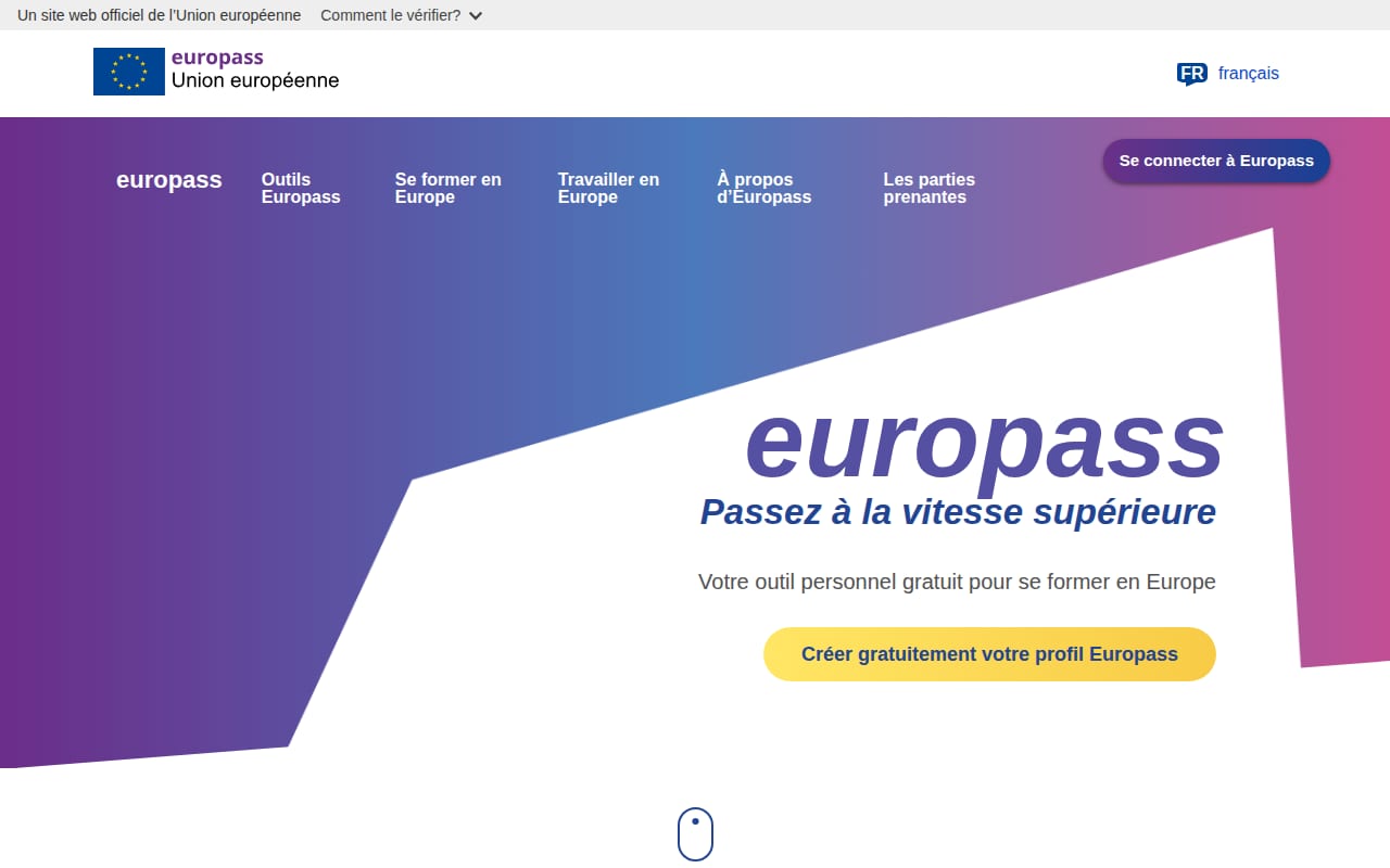 Capture d’écran de Europass (1 sur 4)