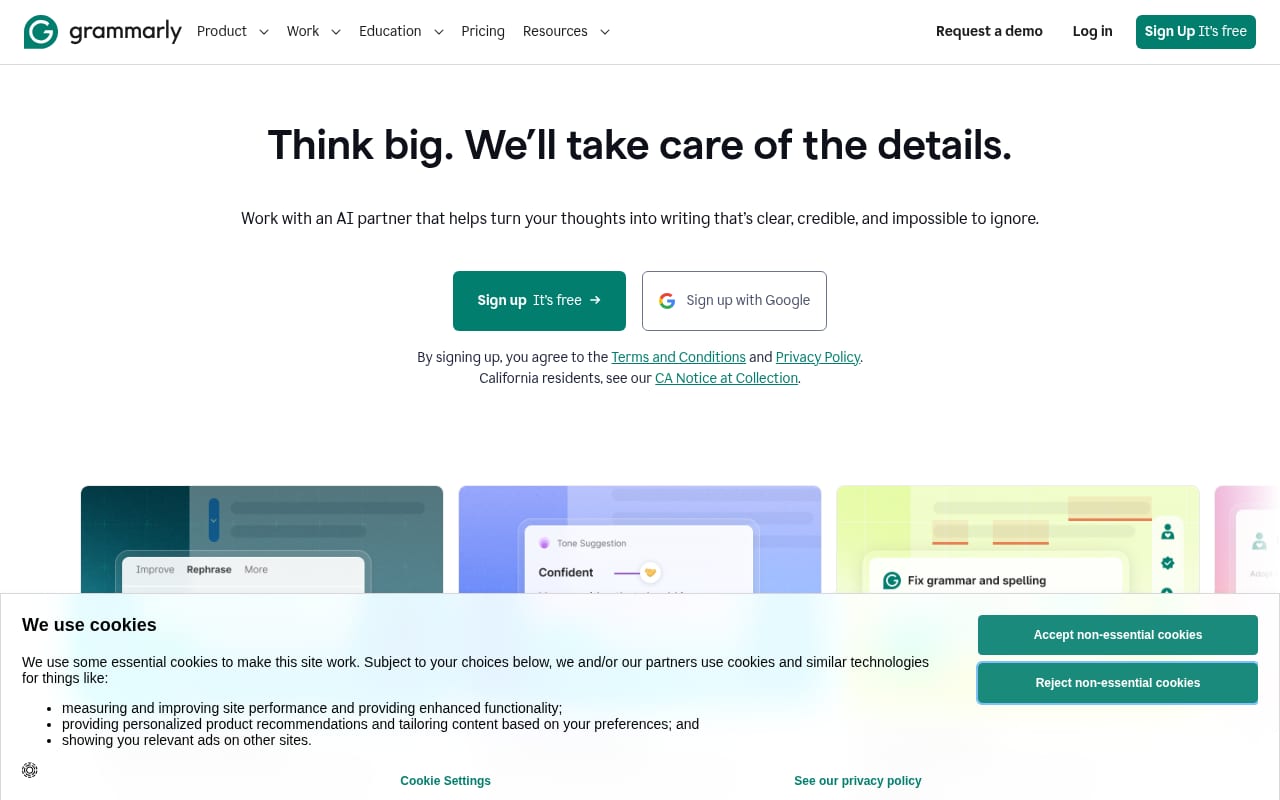 Capture d’écran de Grammarly (1 sur 4)