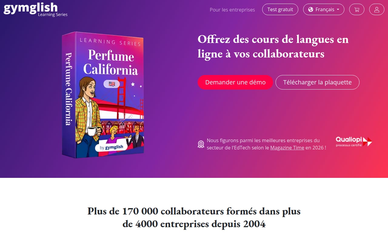Capture d’écran de Gymglish (2 sur 3)