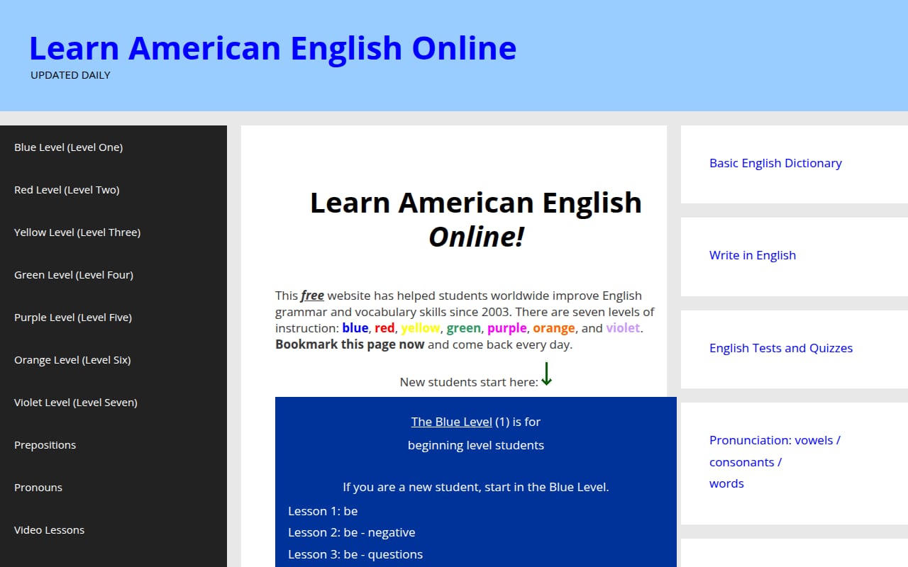 Capture d’écran de Learn American English Online (1 sur 1)