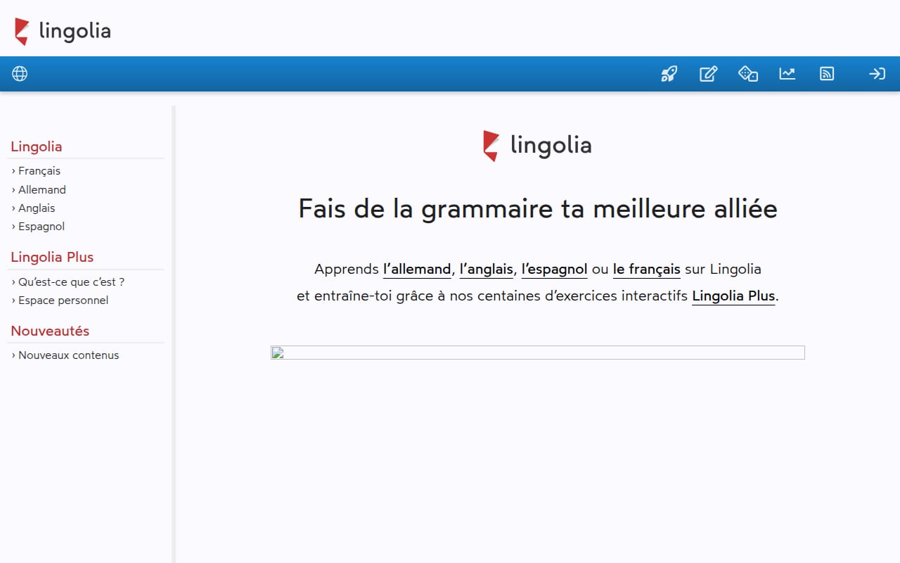 Capture d’écran de Lingolia (1 sur 2)