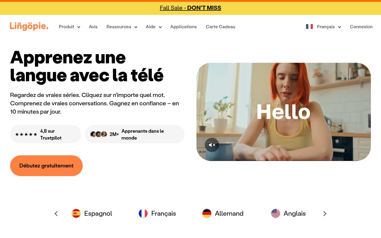 Capture d’écran de Lingopie (1 sur 4)