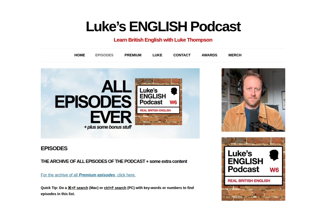 Capture d’écran de Luke's English Podcast (2 sur 4)