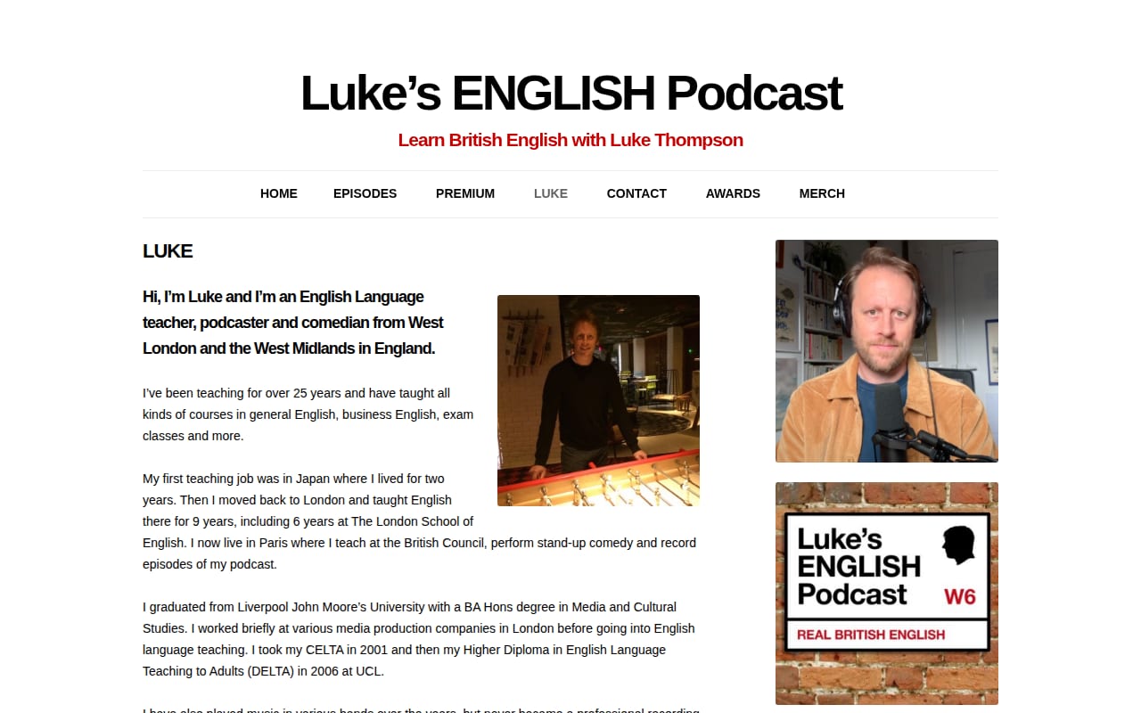Capture d’écran de Luke's English Podcast (3 sur 4)