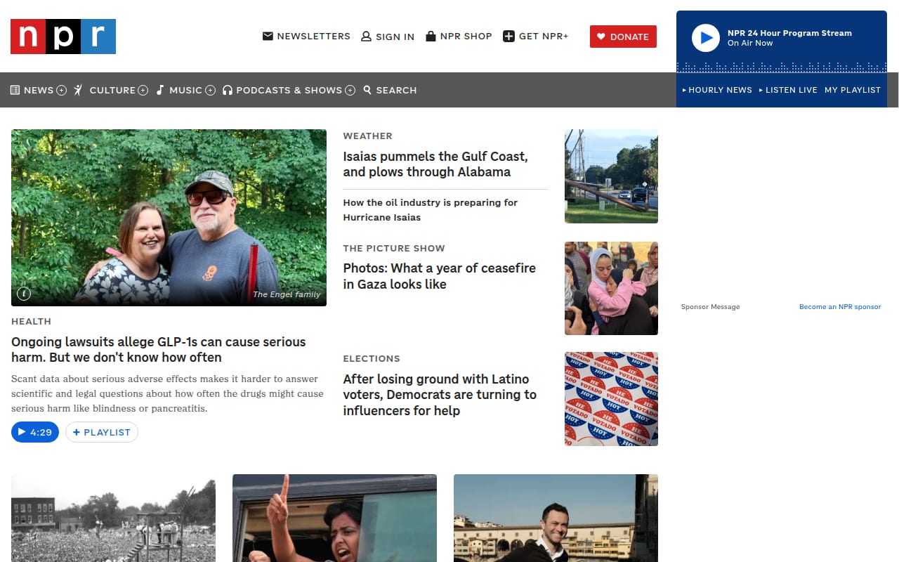 Capture d’écran de NPR (1 sur 4)