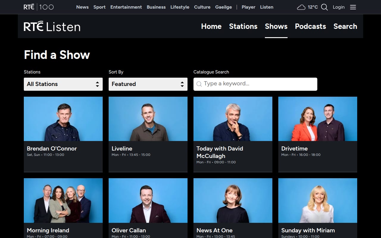 Capture d’écran de RTÉ Radio 1 (2 sur 4)