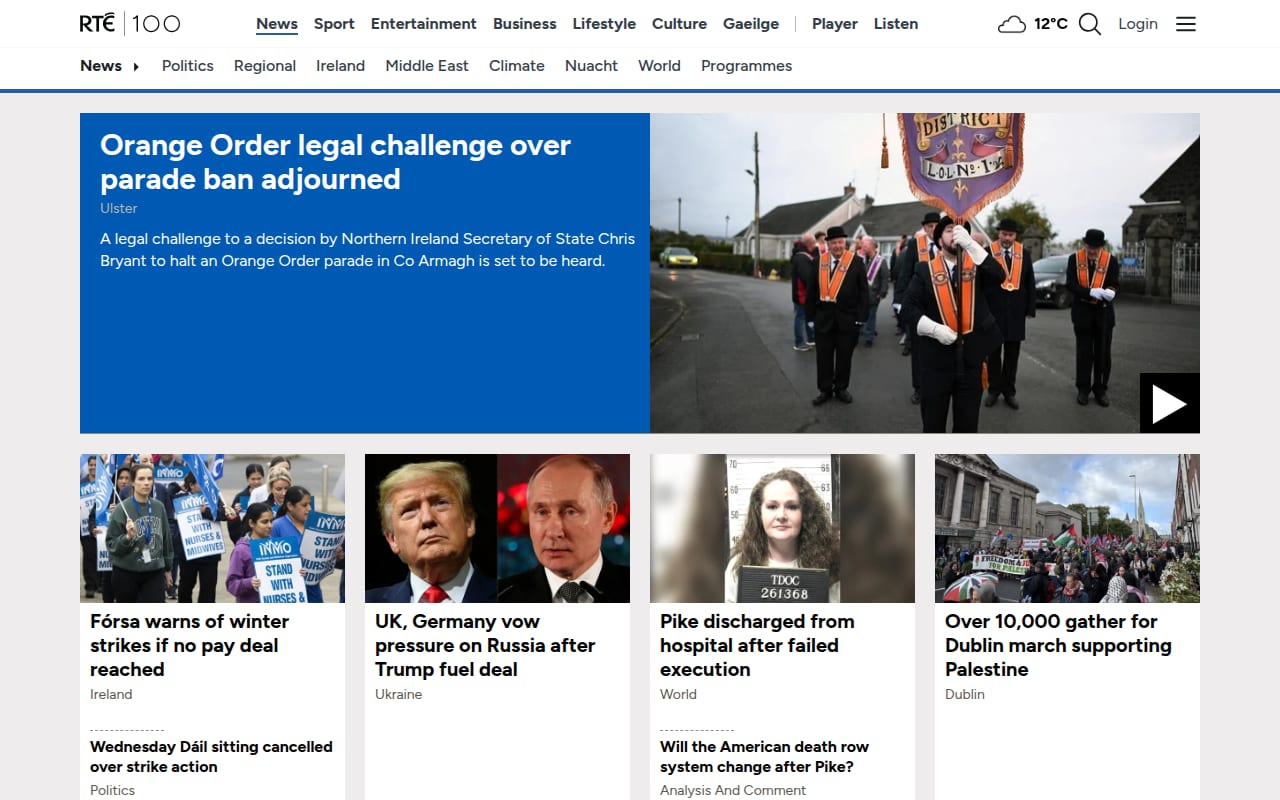 Capture d’écran de RTÉ Radio 1 (3 sur 4)